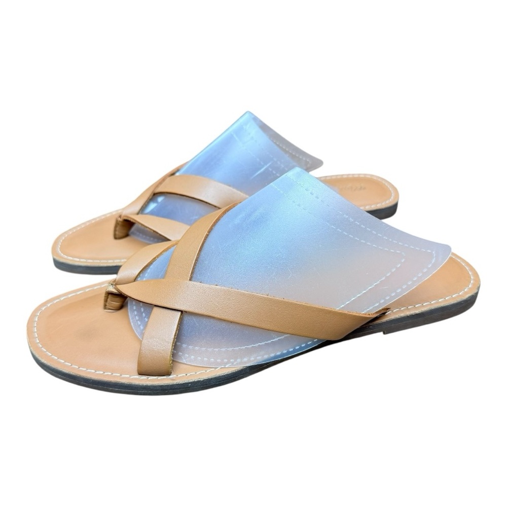 Medewell size 7.5 Stylish Tan and Blue Women's Sandals